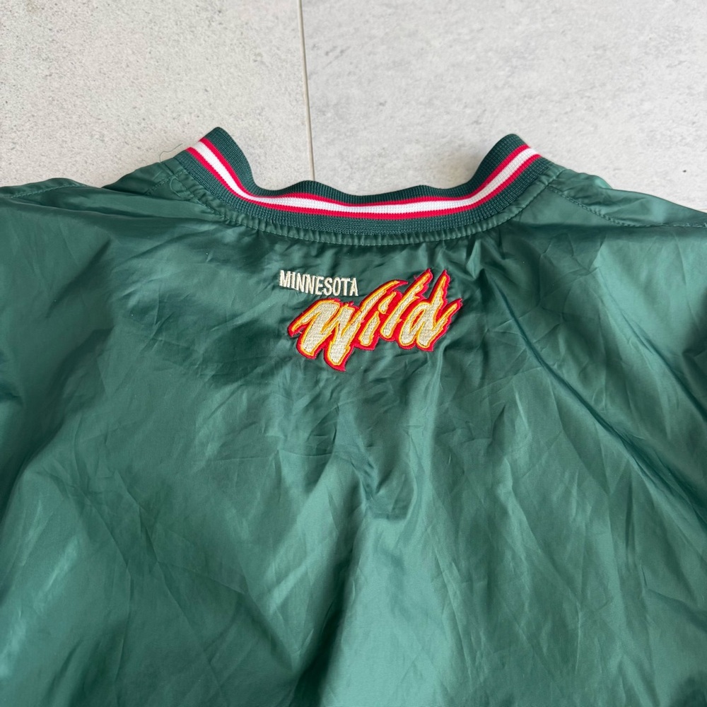 Vintage NHL Minnesota Wild Pullover Windbreaker Jacket Fits Size S/M - Picture 4 of 6